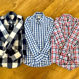 Bundle of 3 Crewcuts boys dress shirts size 8